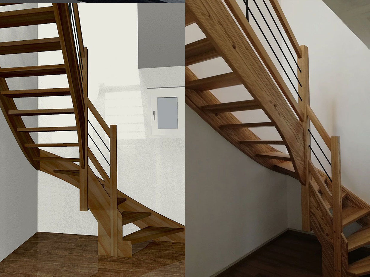 3D Vizualizace vs Realné schody